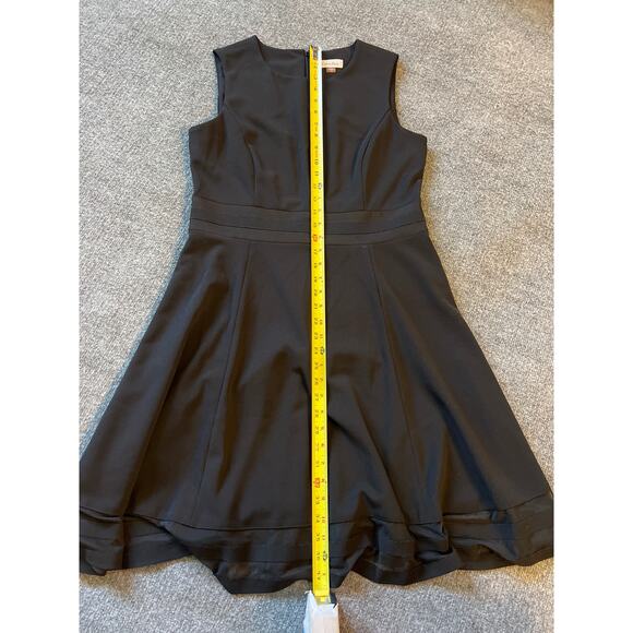 Calvin Klein Scuba Crepe Fit & Flare Dress NWT Size 12 Black CD7C112C - Picture 6 of 12